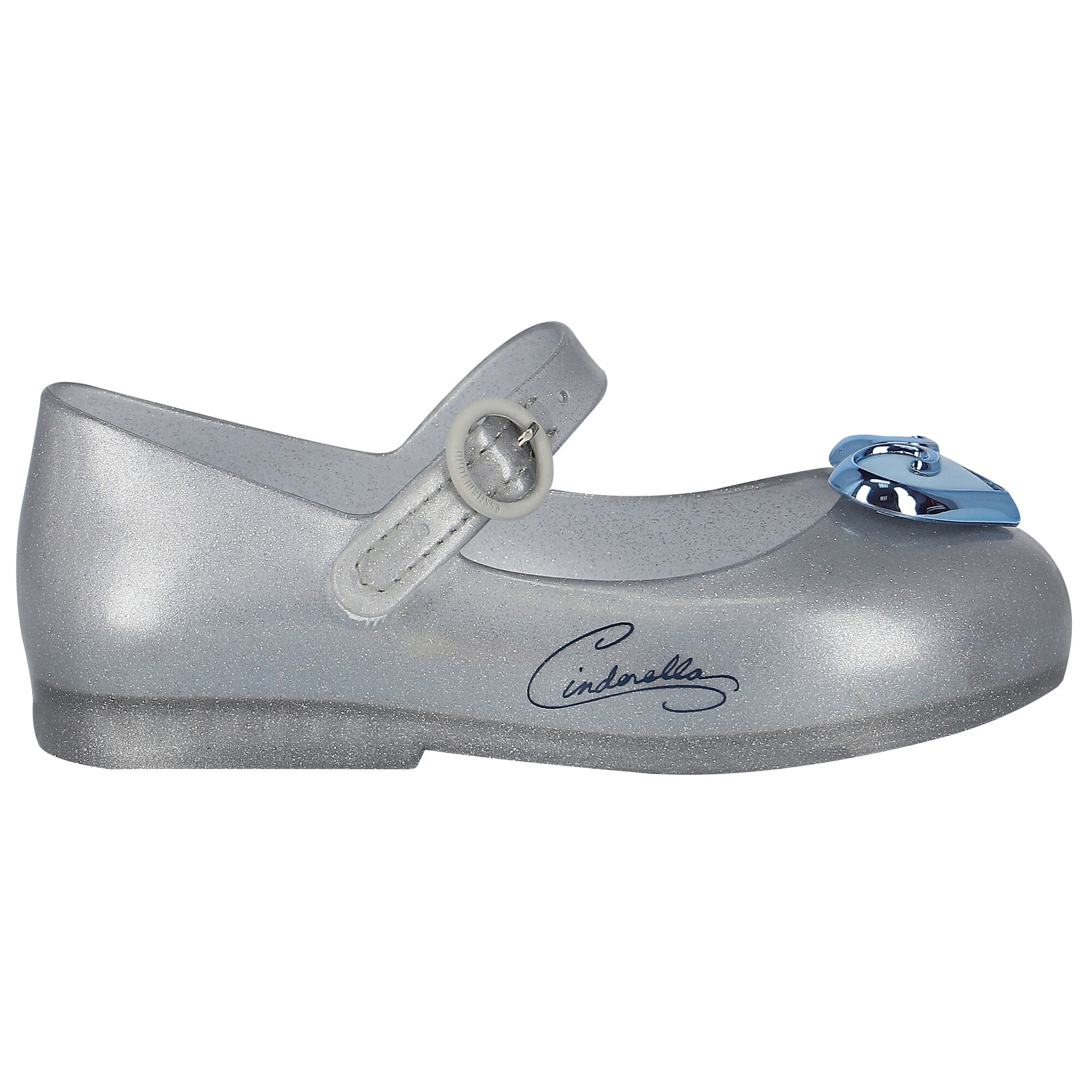 Mini Melissa Younger Girls Blue Cinderella Jelly Shoes Junior Couture UAE