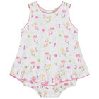 Baby Girls White Mermaids Bodysuit, 1, hi-res