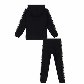 Boys Black Logo Tracksuit