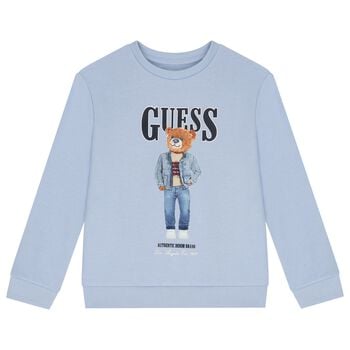 Boys Blue Teddy Bear Sweatshirt 