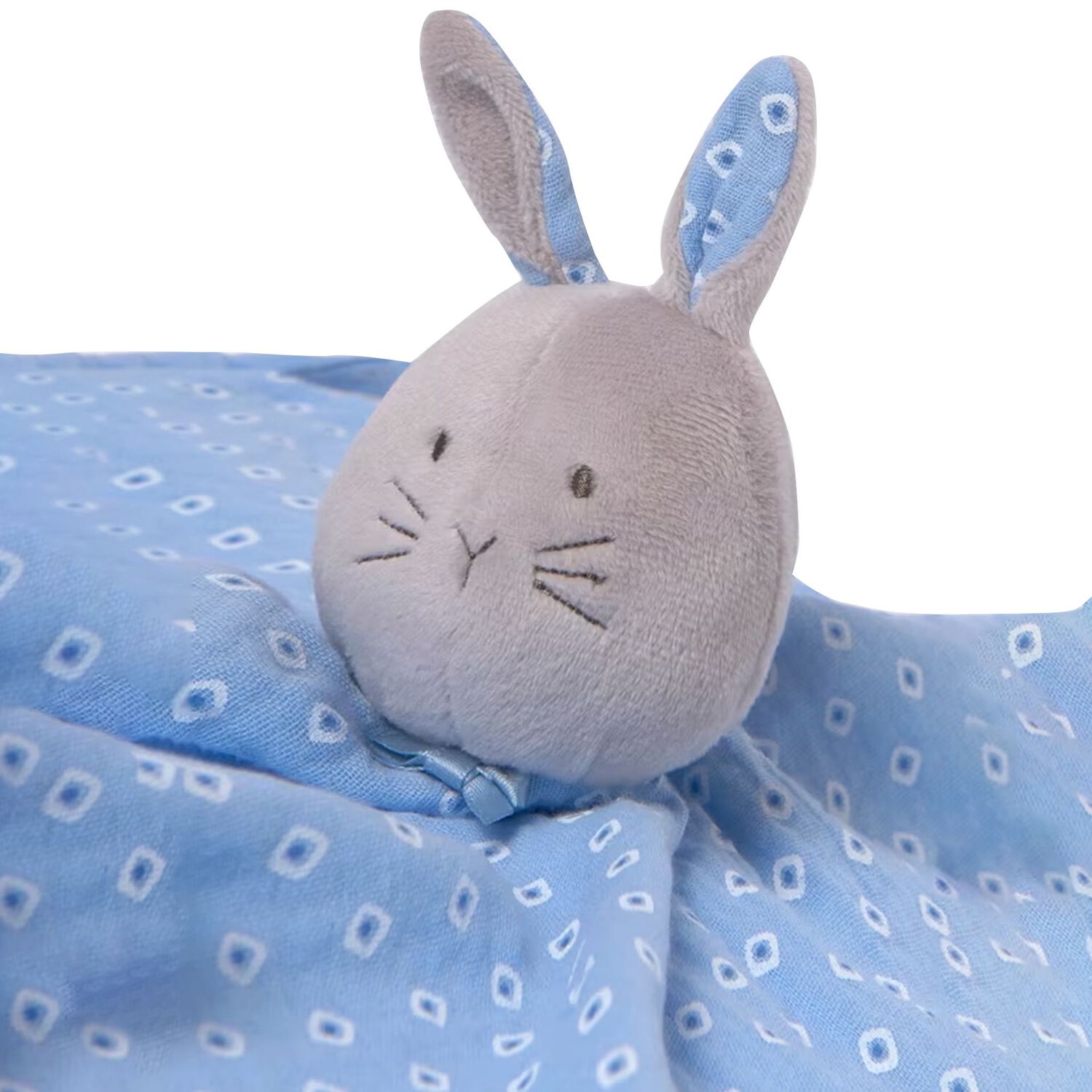 Baby Boys Blue & Beige Doudou Comforter, 1, hi-res image number null