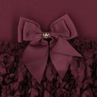 Girls Burgundy Red Tulle Roses Dress, 1, hi-res