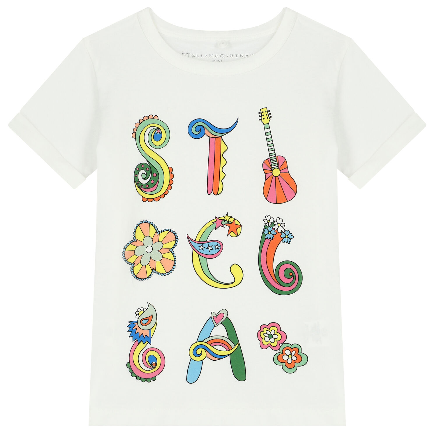 Girls Ivory Logo T-Shirt, 1, hi-res
