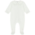 White Logo Babygrow, 2, hi-res