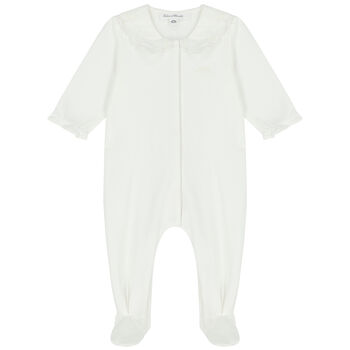 White Logo Babygrow
