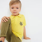Boys Yellow Tiger Polo Shirt, 1, hi-res