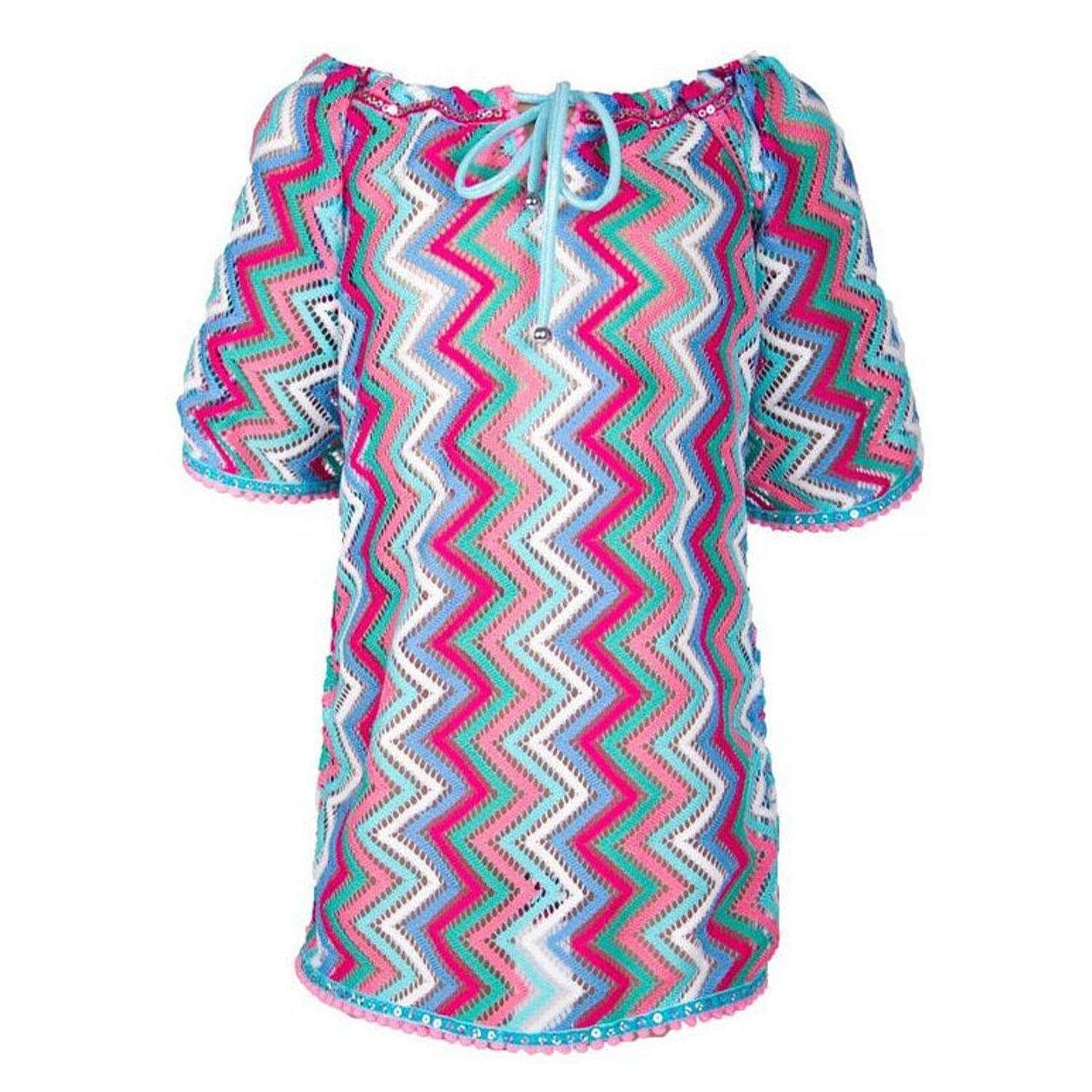 Girls Zig-Zag Crochet Tunic, 1, hi-res image number null