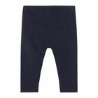 Baby Girls Navy Blue Leggings, 2, hi-res