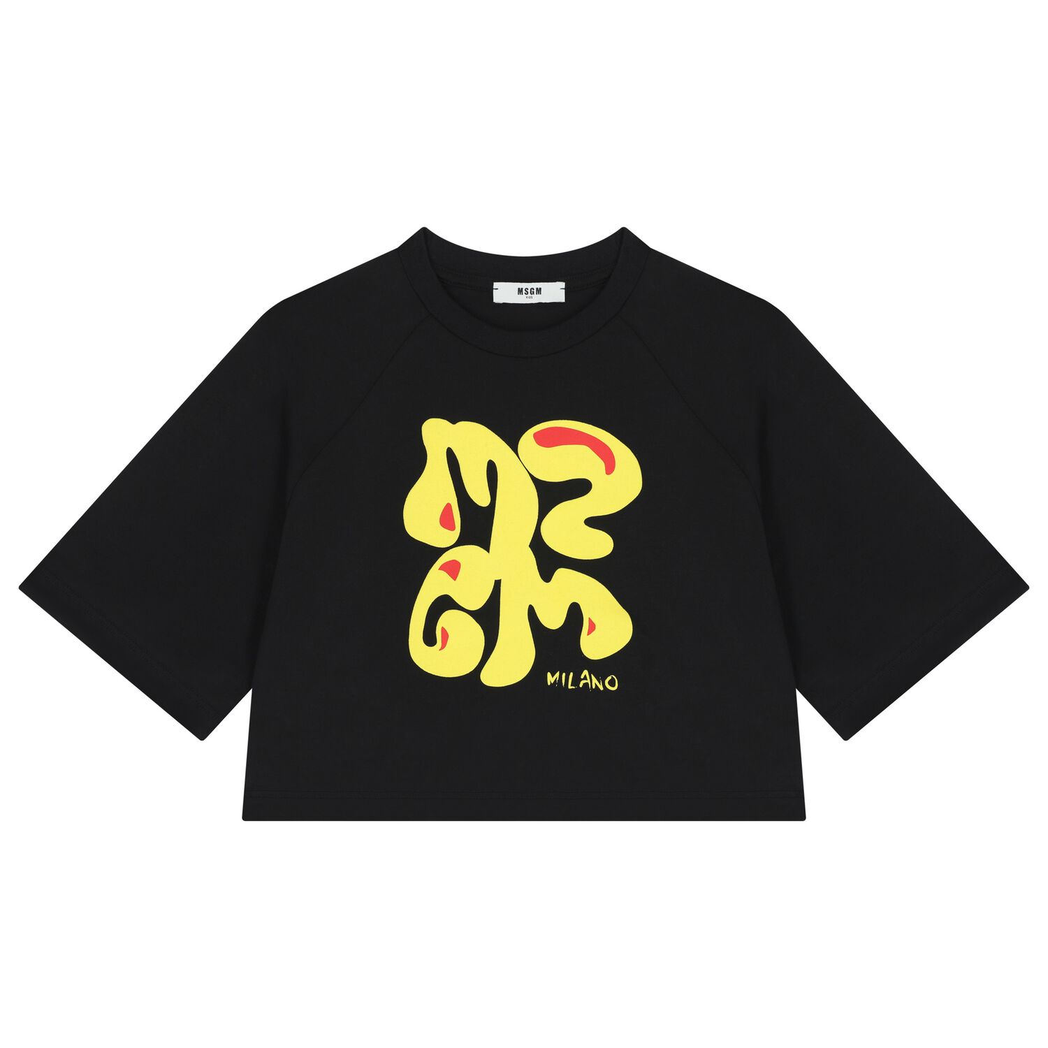 Girls Black Logo T-Shirt, 1, hi-res