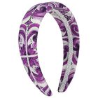 Girls White & Purple Majolica Headband, 1, hi-res
