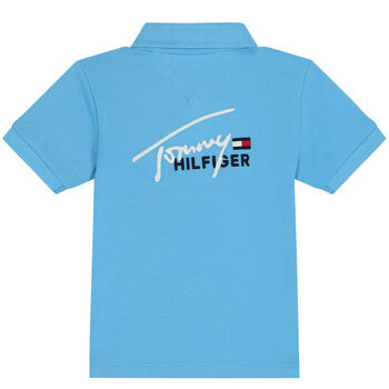Baby Boys Blue Logo Polo Shirt