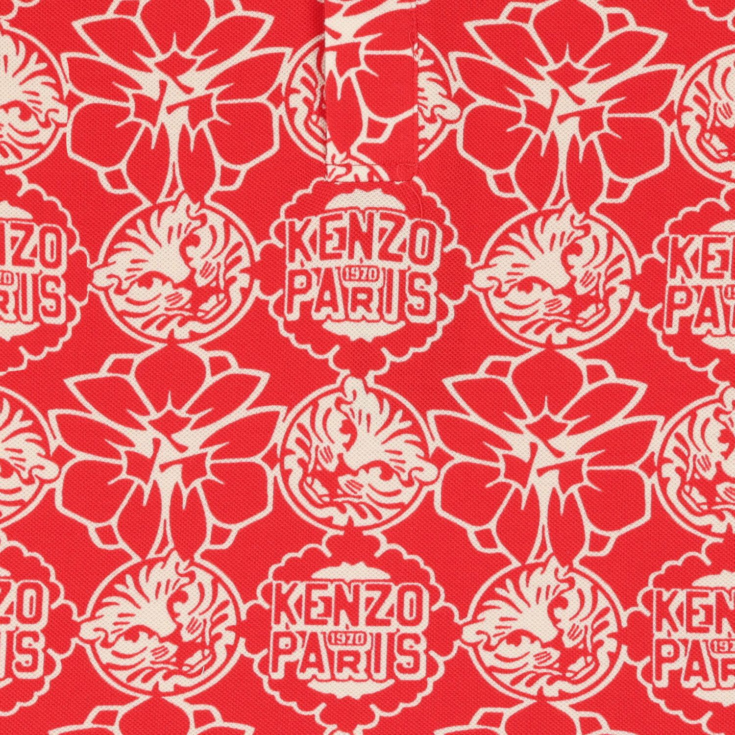 قميص بولو بالشعار باللون الأحمر للأولاد, 1, hi-res