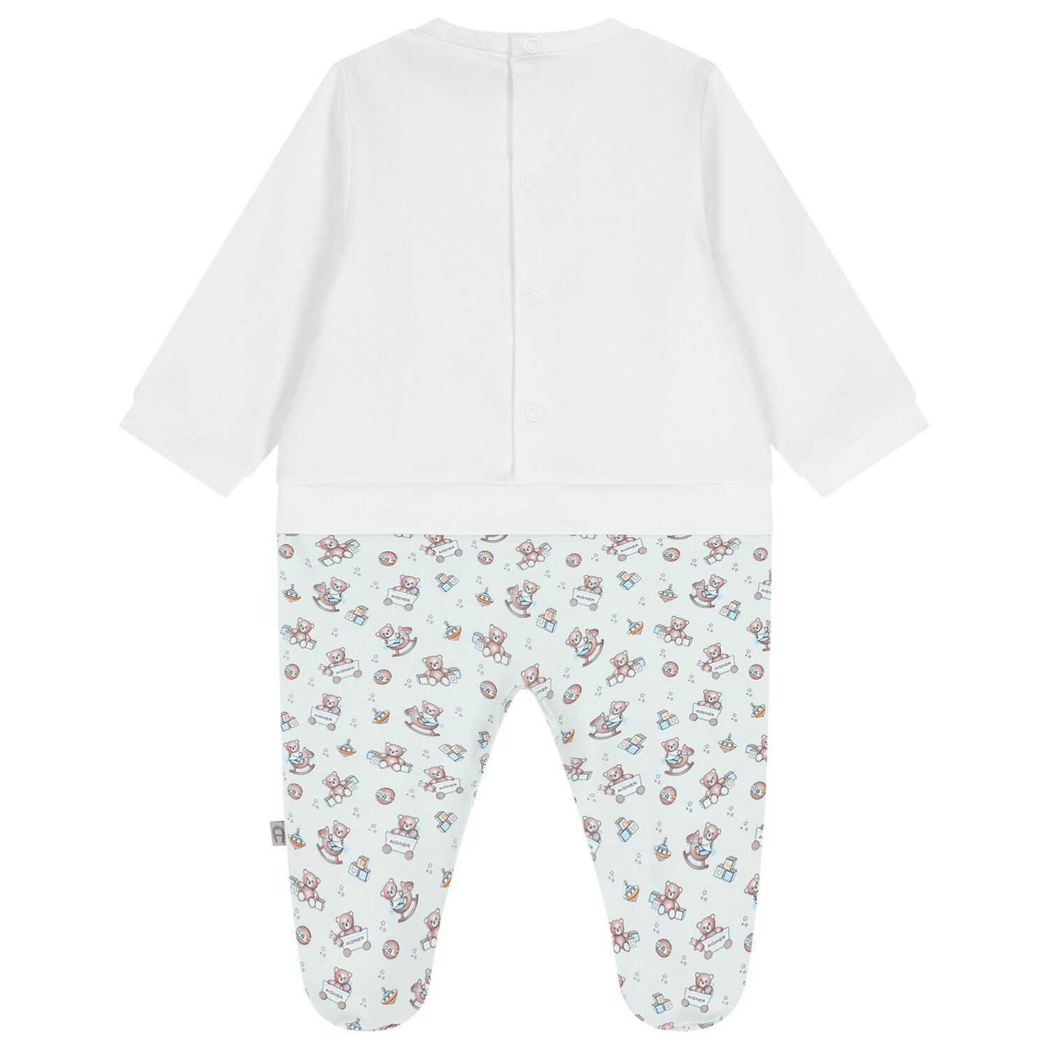 افرول اولاد بالشعار تيدى بير باللون الازرق و الابيض , 1, hi-res