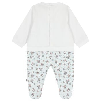 افرول اولاد بالشعار تيدى بير باللون الازرق و الابيض 