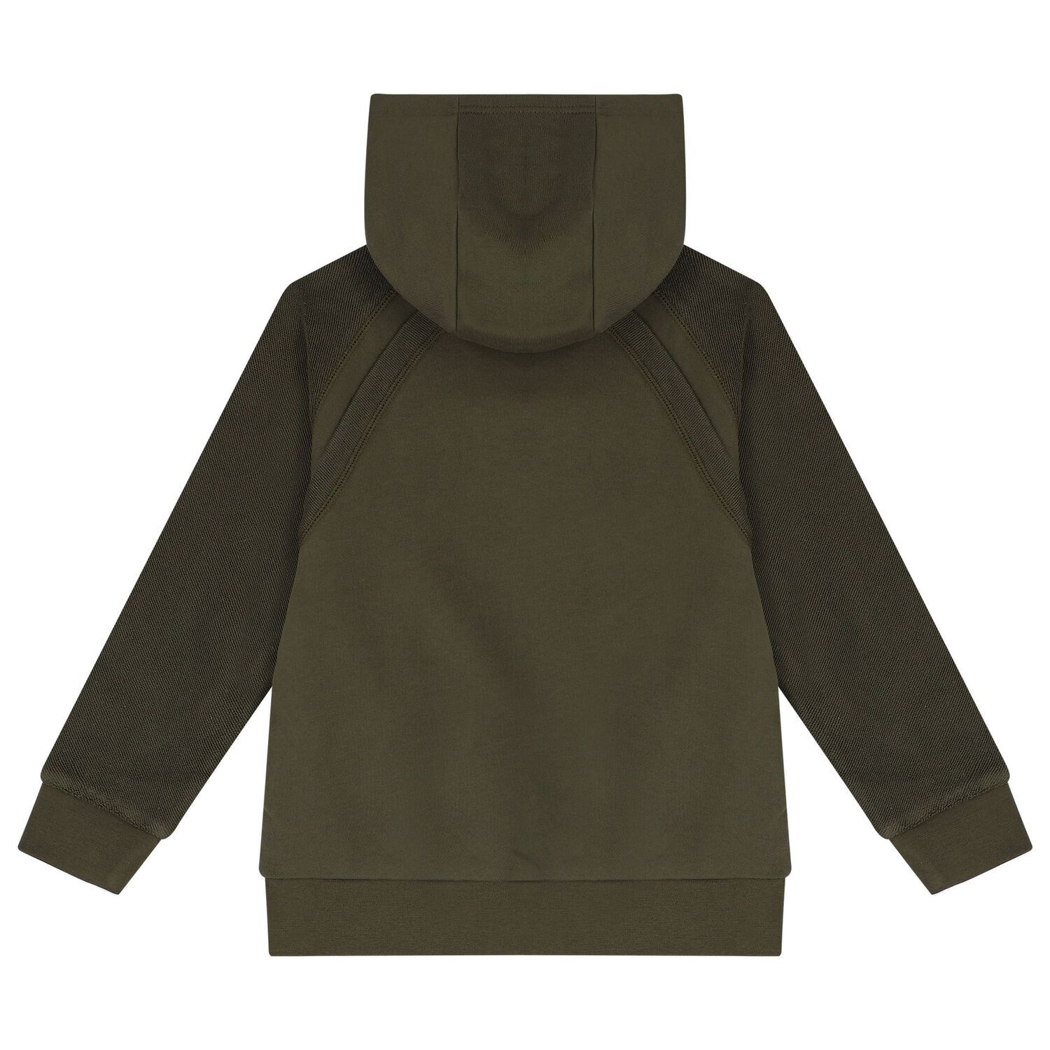 Boys Khaki Logo Hooded Zip Up Top, 2, hi-res
