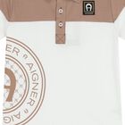 Boys White & Beige Logo Polo Shirt , 2, hi-res