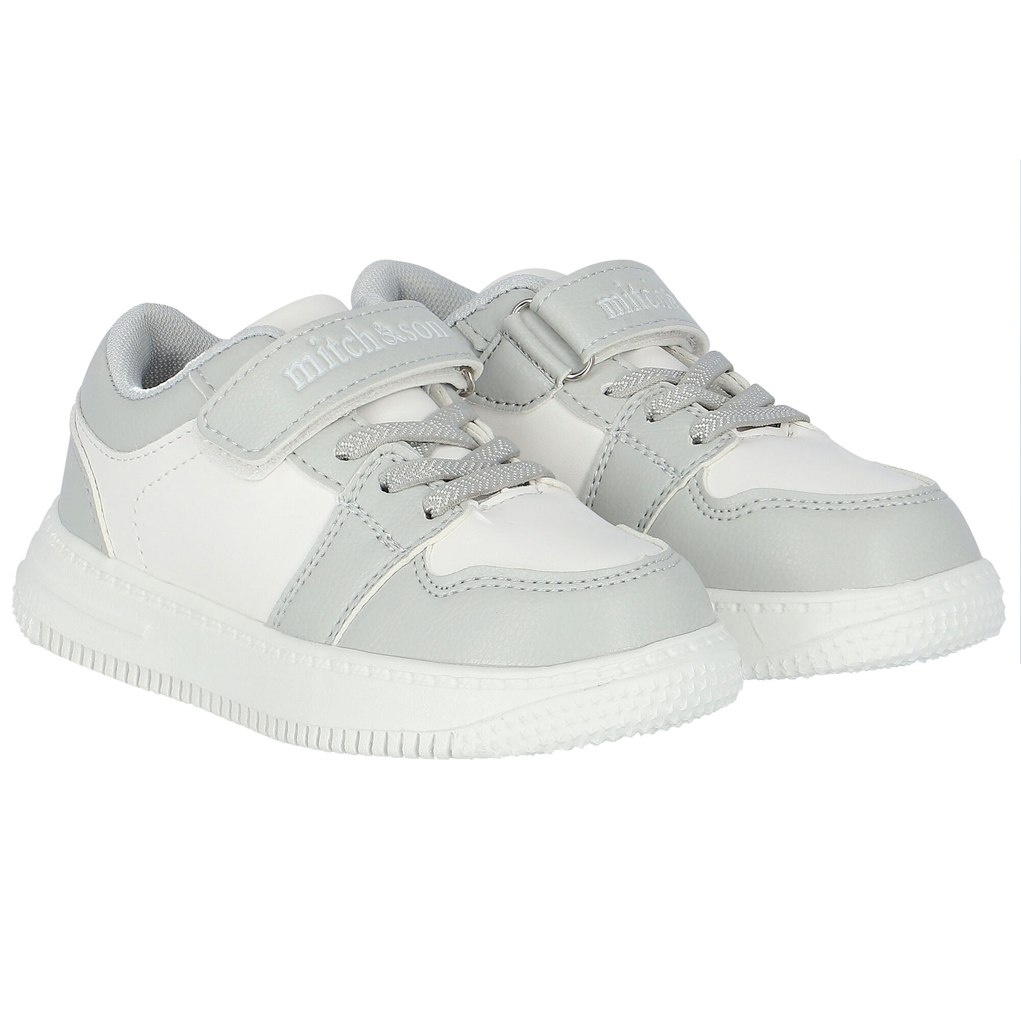 Boys white clearance velcro trainers