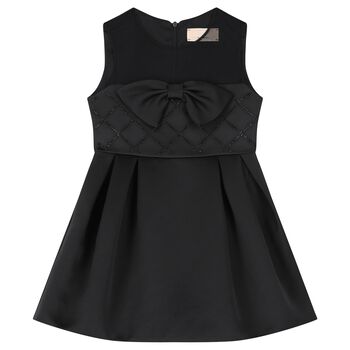 Girls Black Embellished Dress
