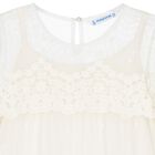 Girls Ivory Embroidered Tulle Dress, 1, hi-res
