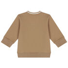 بدلة رياضية أولاد بالشعار باللون البيج والاسود, 1, hi-res