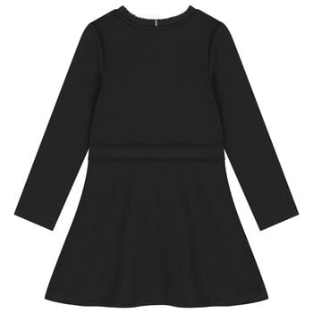 Girls Navy Blue Logo Dress