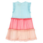 فستان أورجانزا بالشعار باللون الوردي, 1, hi-res