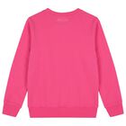 Girls Pink Teddy Bear Logo Sweatshirt, 4, hi-res