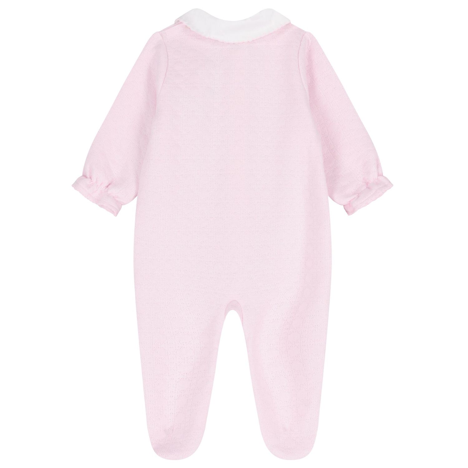 Baby Girls Pink & White Babygrow, 2, hi-res