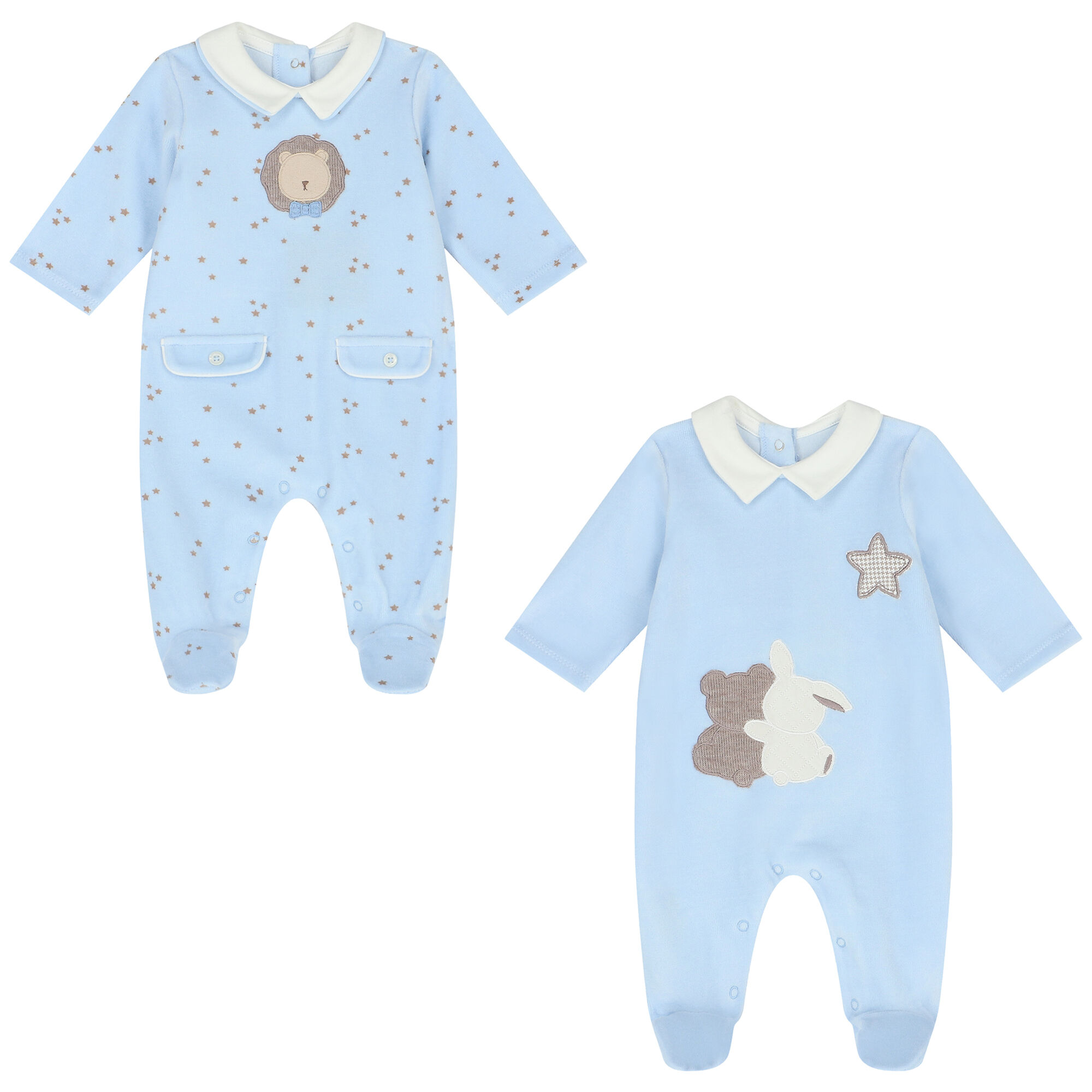 Mayoral Baby Boys Blue Babygrows 2 Pack Junior Couture UAE