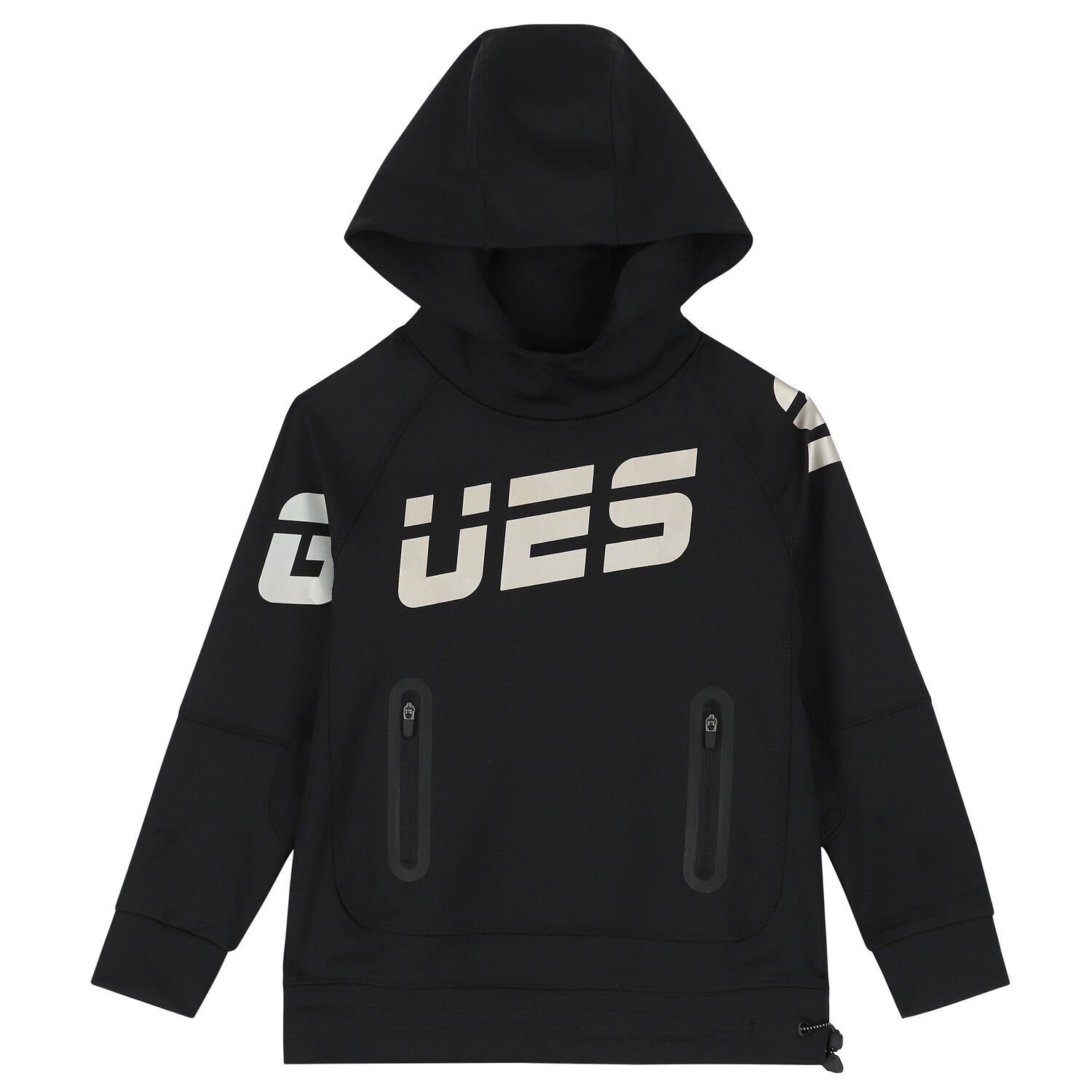 Boys Black Logo Hooded Top, 1, hi-res image number null