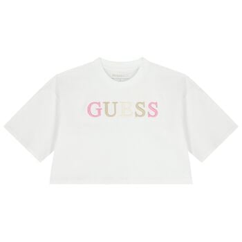 تيشيرت بنات بالشعارباللون الابيض 