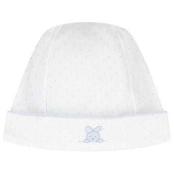 Baby Boys White & Blue Bunny Hat