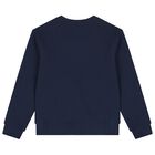Boys Navy Blue Teddy Bear Sweatshirt, 2, hi-res