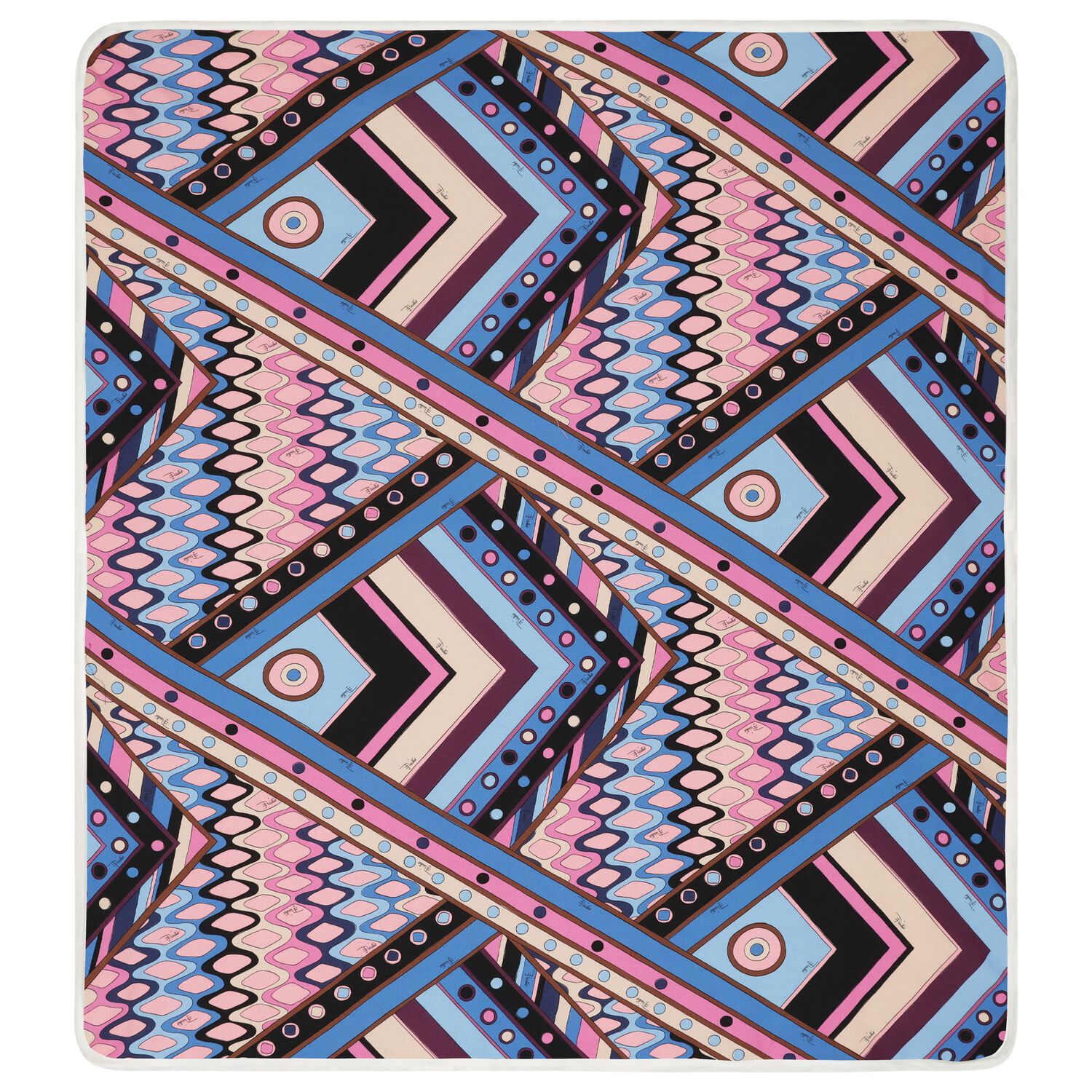 Baby Girls Blue & Pink Vivara Blanket, 2, hi-res