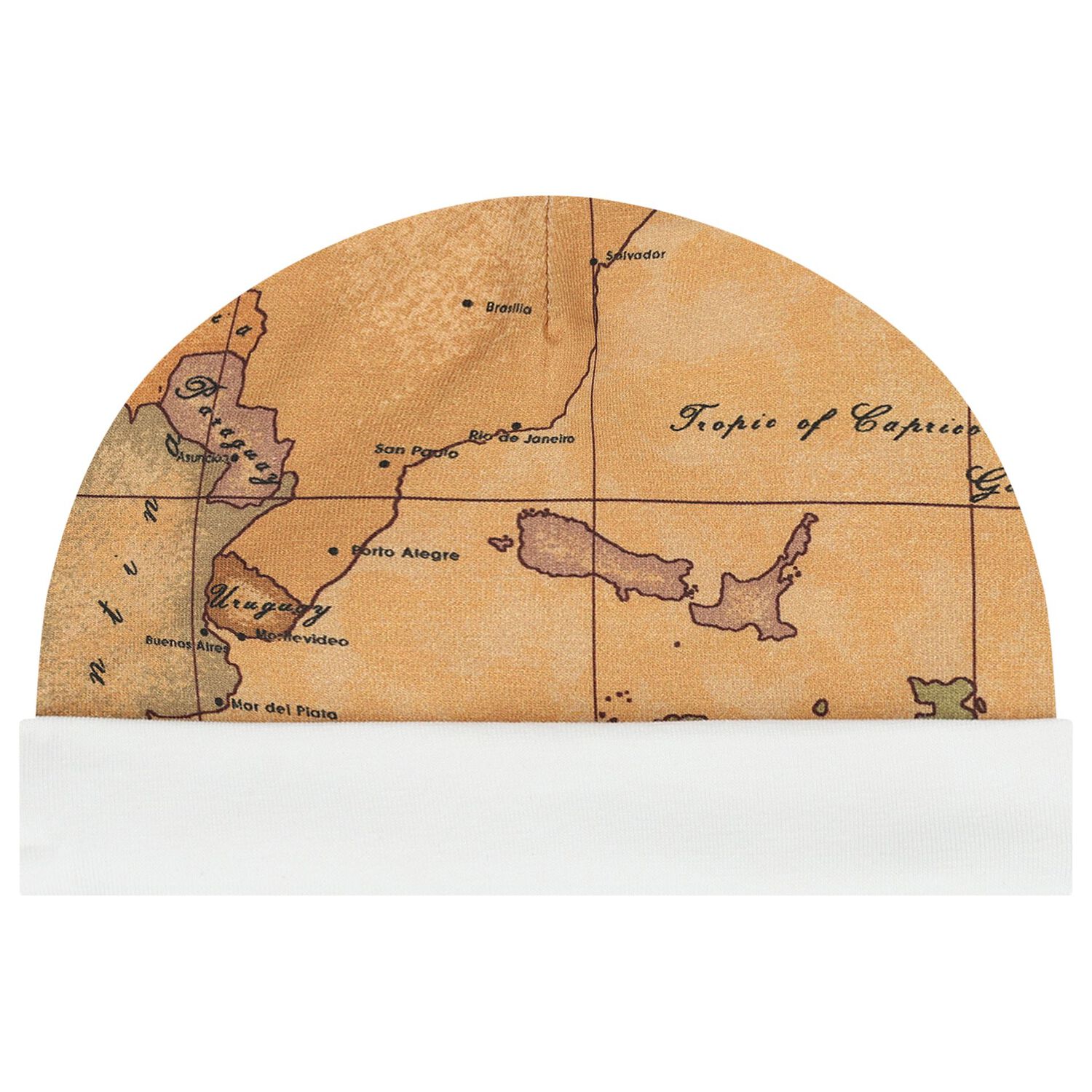 طقم هدايا ملابس اطفال بنقشة جغرافية باللونين الابيض و البيج , 1, hi-res