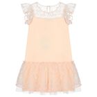 فستان بنات  بطبعة حقيبة باللون الوردي, 1, hi-res