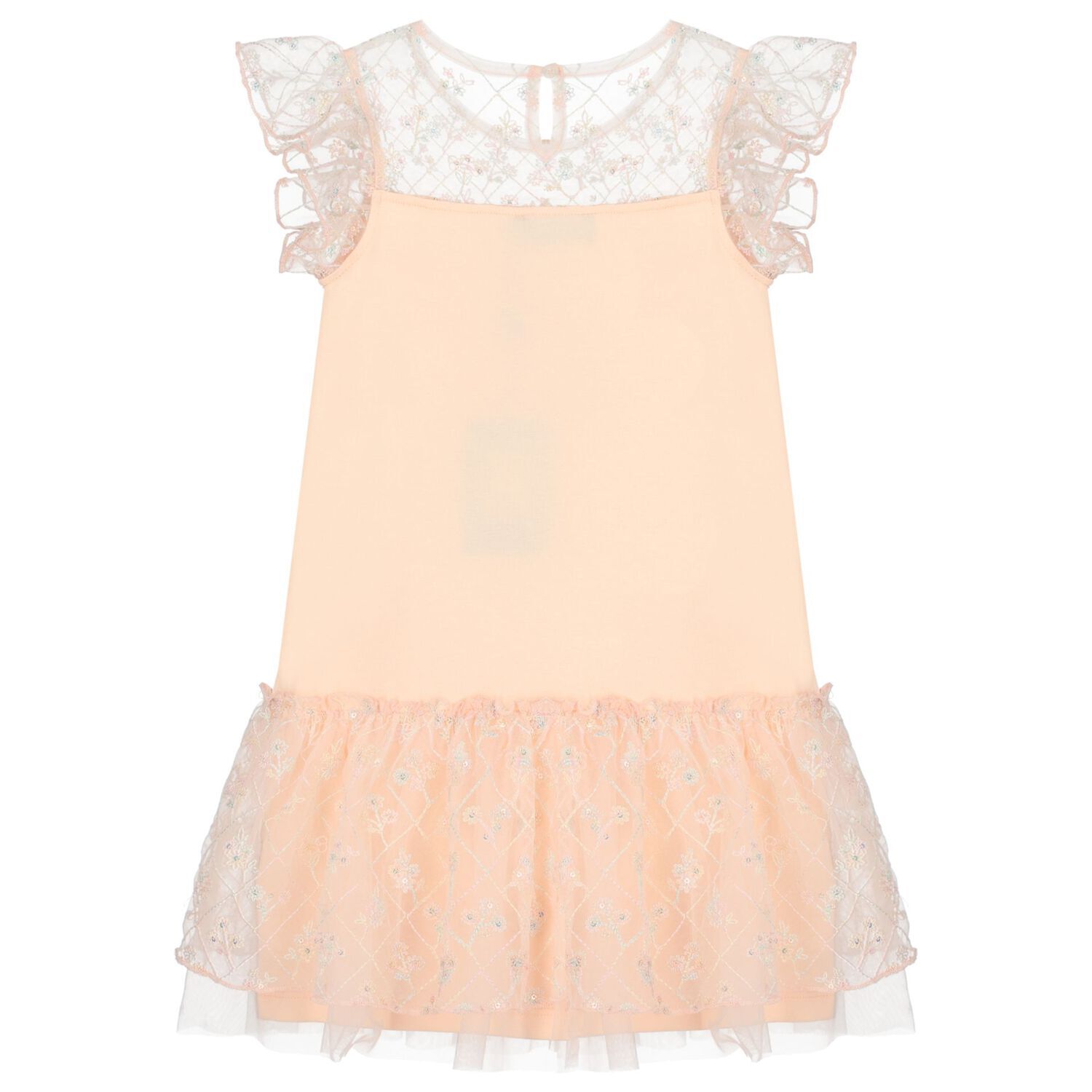 فستان بنات  بطبعة حقيبة باللون الوردي, 1, hi-res