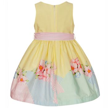Girls Yellow Floral Dress