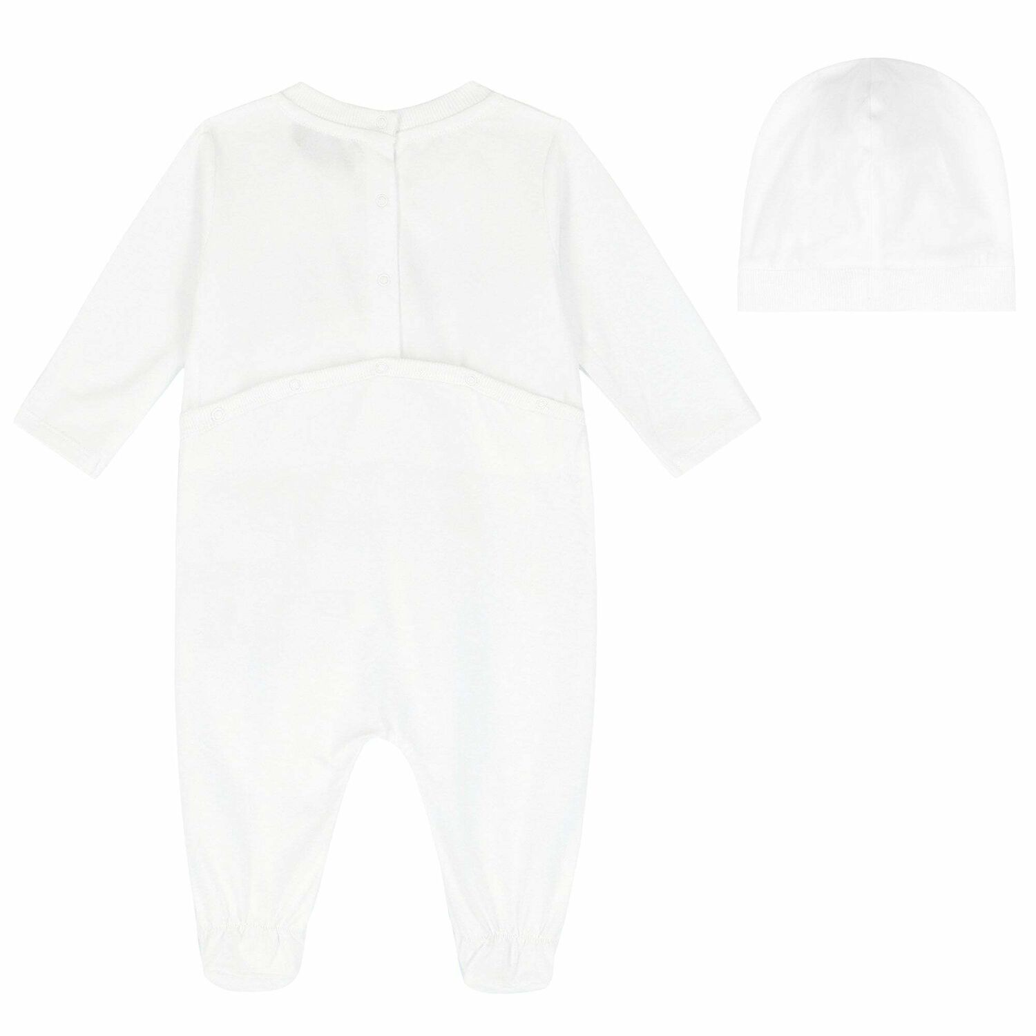 Baby White Logo Babygrow Set, 1, hi-res image number null