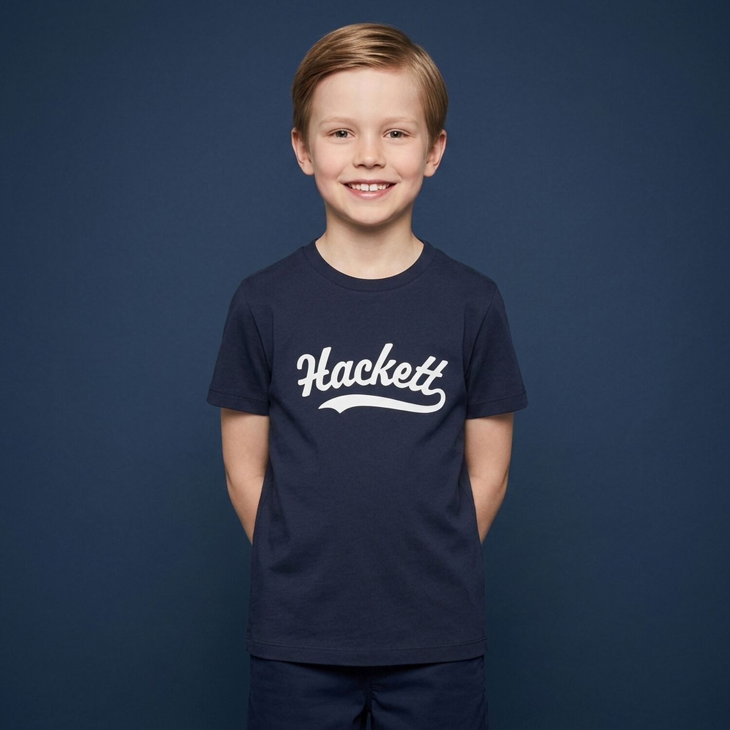Boys Navy Blue Logo T-Shirt, 2, hi-res