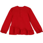 طقم ليغينز بنات باللون الاحمر والبيج, 1, hi-res