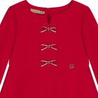 فستان أحمر مزين بفيونكة من الماس للبنات, 2, hi-res