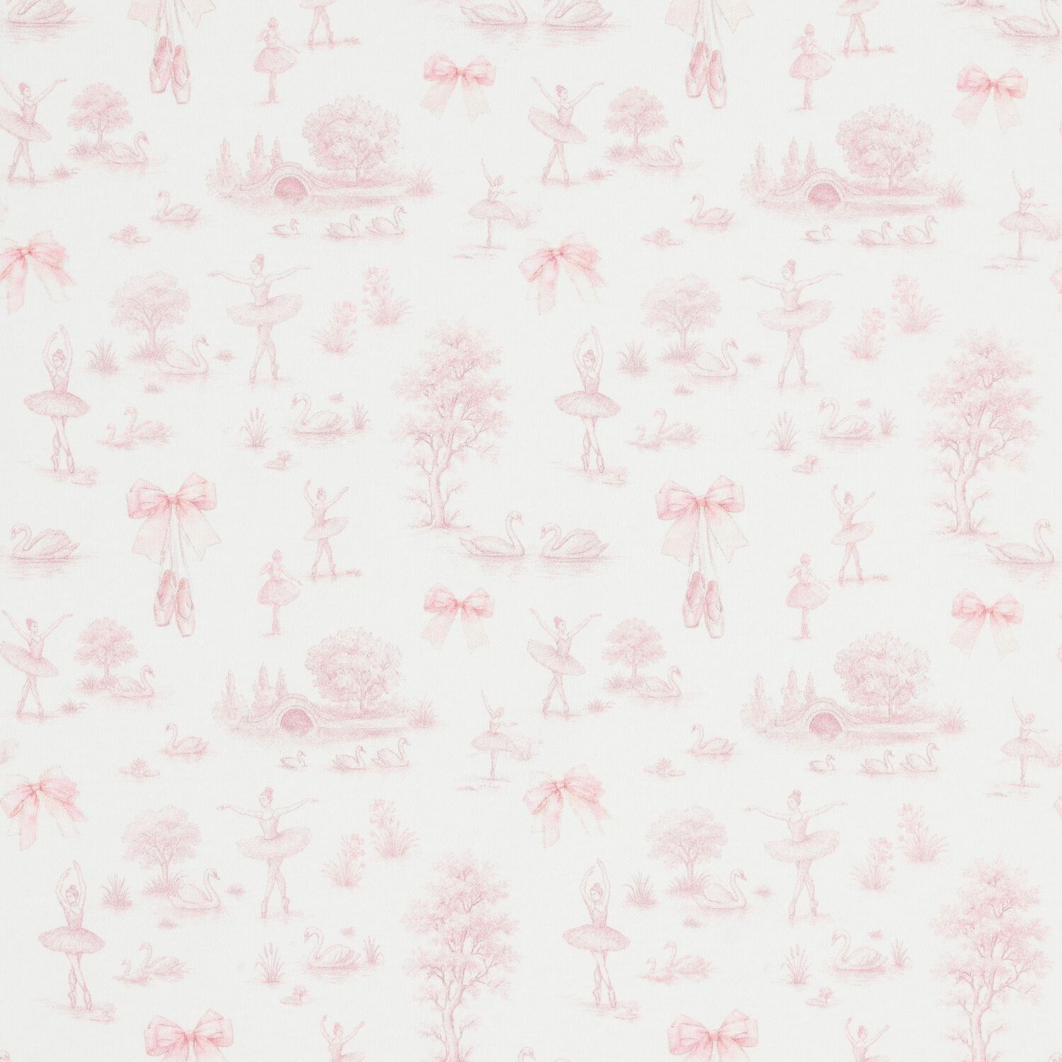 Baby Girls White & Pink Swan Blanket, 1, hi-res