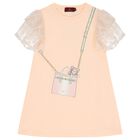 Girls Pink Logo Bag Dress, 1, hi-res