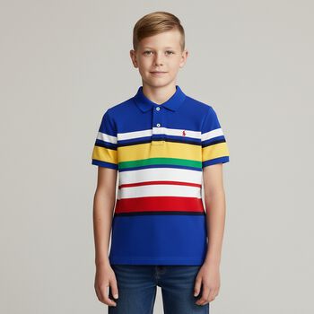 Boys Multi-Coloured Logo Polo Shirt