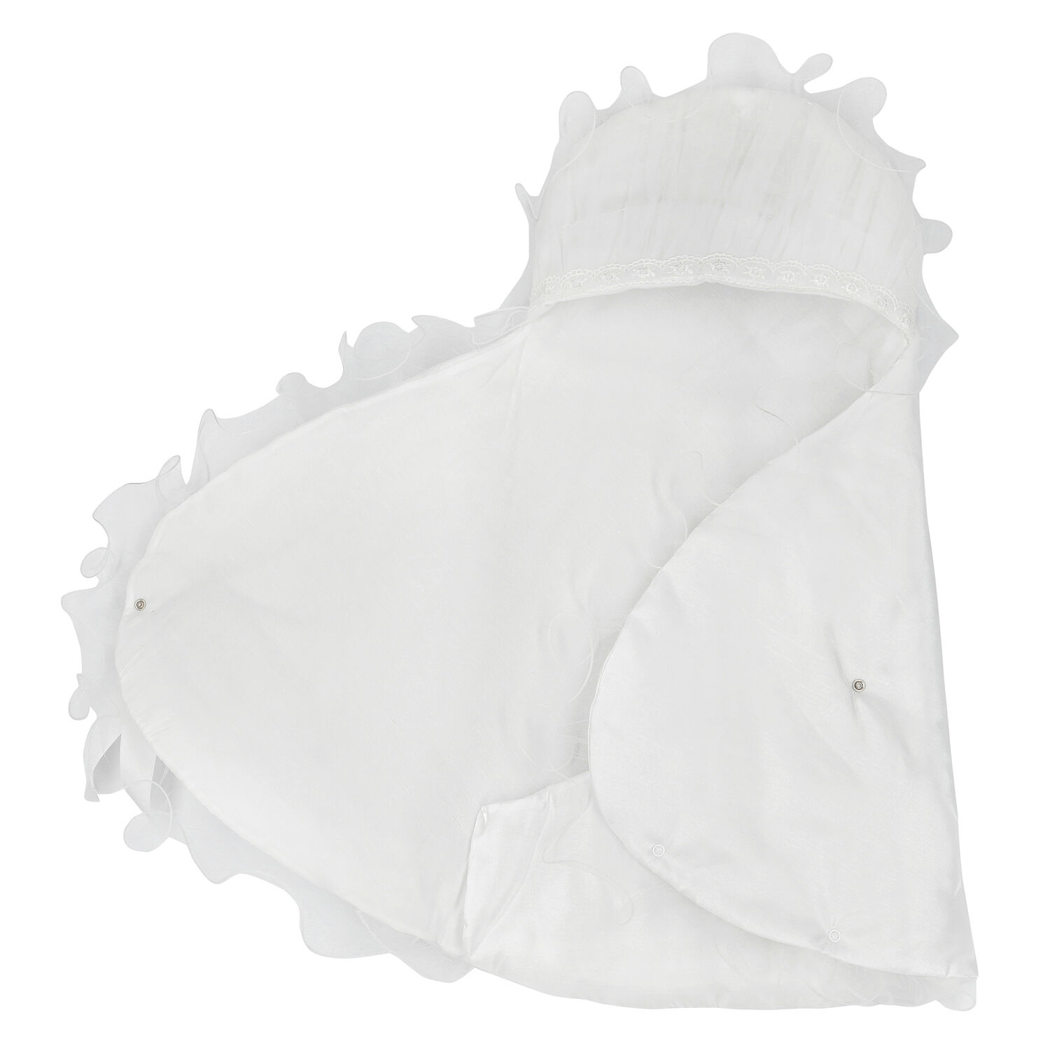 Baby Girls White Embellished Baby Nest, 1, hi-res image number null