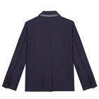 Boys Navy Blue Jacket, 1, hi-res