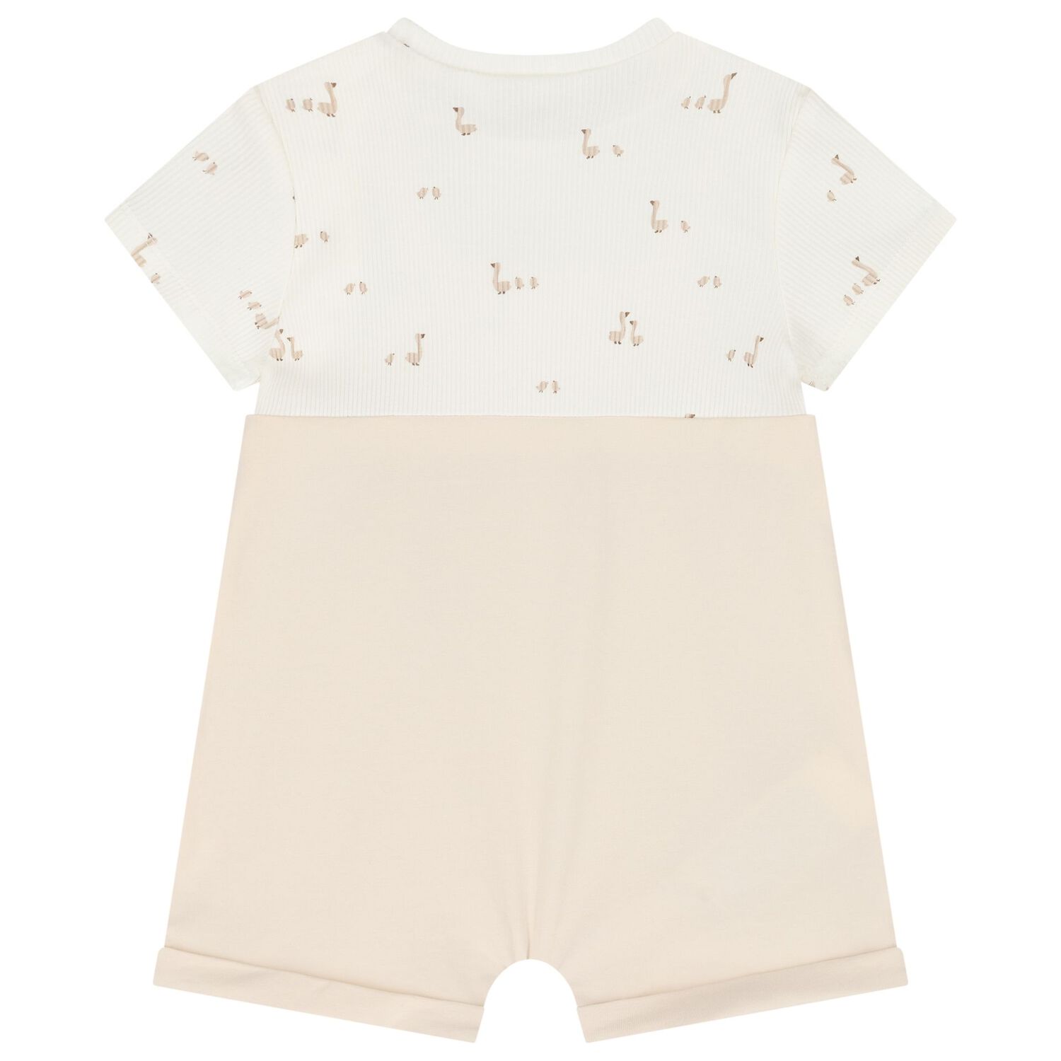 Beige & Ivory Baby Romper, 3, hi-res