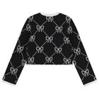 طقم تنوره محبوكه للبنات باللون الاسود , 1, hi-res