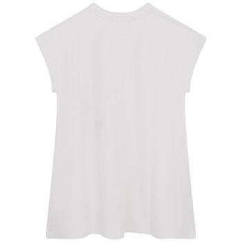 Girls Ivory Logo Dress